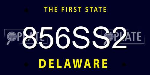 856SS2 Delaware License Plate