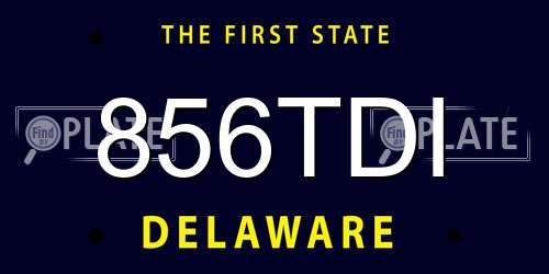 856TDI Delaware License Plate
