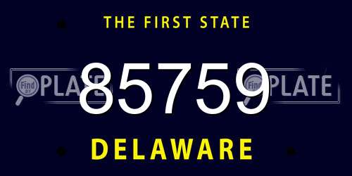 85759 Delaware License Plate