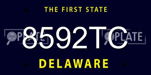 8592TC Delaware License Plate