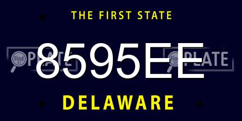 8595EE Delaware License Plate