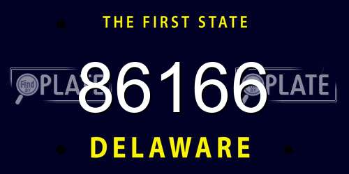86166 Delaware License Plate