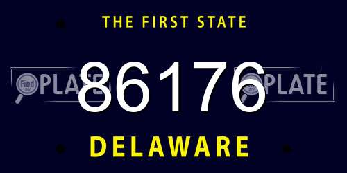 86176 Delaware License Plate