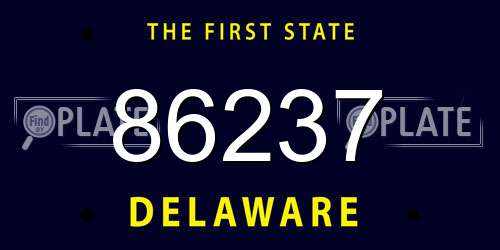 86237 Delaware License Plate