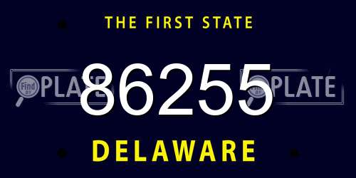 86255 Delaware License Plate
