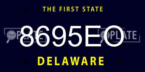 8695EO Delaware License Plate