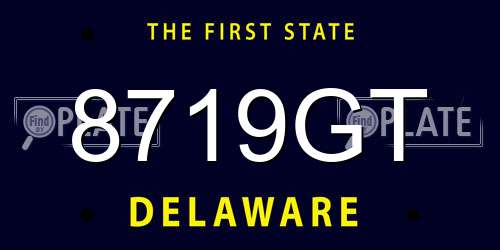 8719GT Delaware License Plate