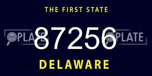 87256 Delaware License Plate