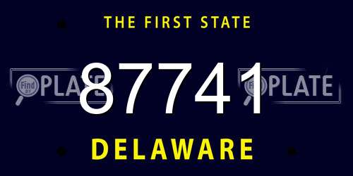 87741 Delaware License Plate