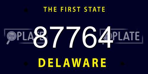 87764 Delaware License Plate