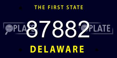 87882 Delaware License Plate