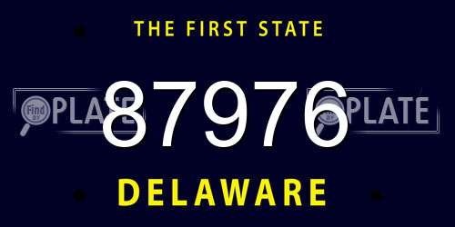 87976 Delaware License Plate