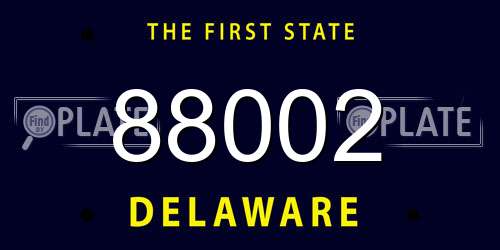 88002 Delaware License Plate