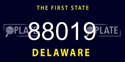 88019 Delaware License Plate