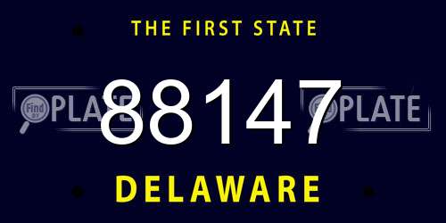 88147 Delaware License Plate