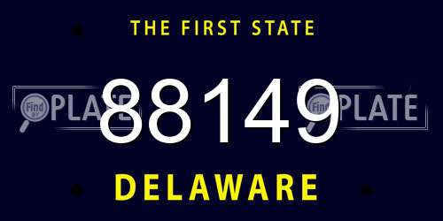 88149 Delaware License Plate