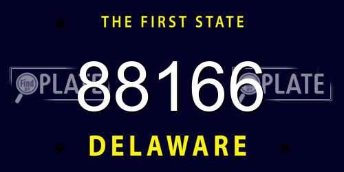 88166 Delaware License Plate