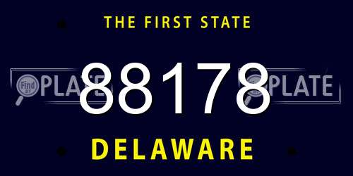 88178 Delaware License Plate