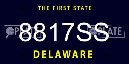 8817SS Delaware License Plate