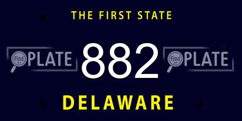 882 Delaware License Plate