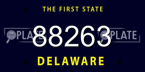 88263 Delaware License Plate