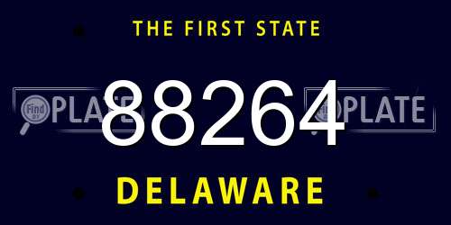 88264 Delaware License Plate