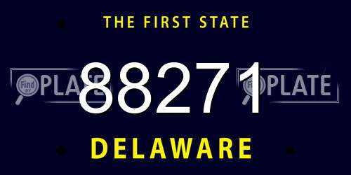 88271 Delaware License Plate