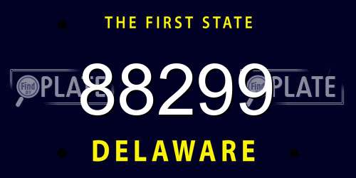 88299 Delaware License Plate