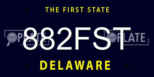 882FST Delaware License Plate