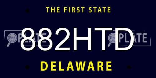 882HTD Delaware License Plate