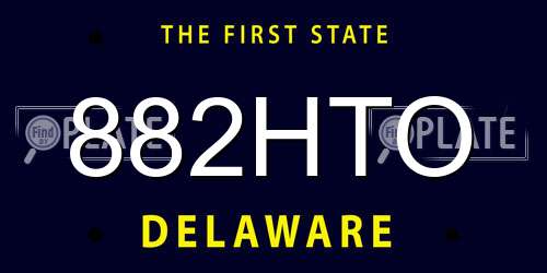 882HTO Delaware License Plate