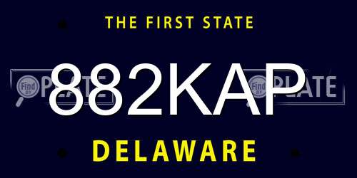 882KAP Delaware License Plate