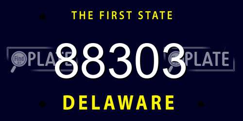 88303 Delaware License Plate