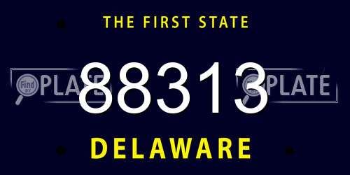 88313 Delaware License Plate