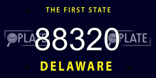 88320 Delaware License Plate