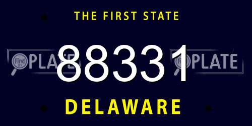 88331 Delaware License Plate