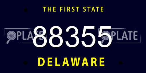 88355 Delaware License Plate
