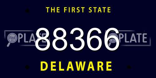 88366 Delaware License Plate