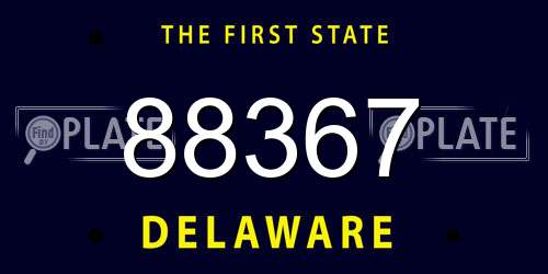88367 Delaware License Plate