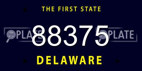 88375 Delaware License Plate