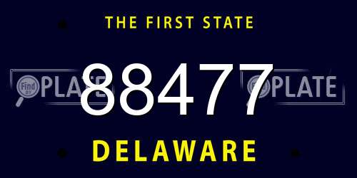 88477 Delaware License Plate