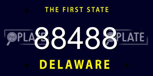 88488 Delaware License Plate
