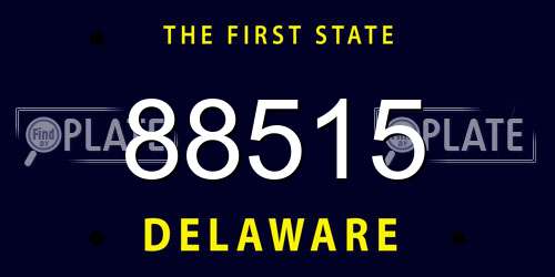 88515 Delaware License Plate