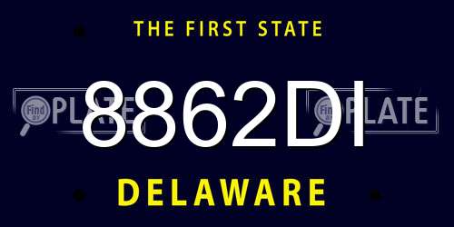 8862DI Delaware License Plate
