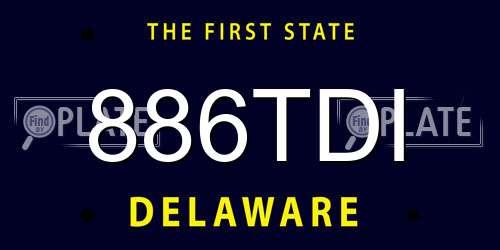 886TDI Delaware License Plate