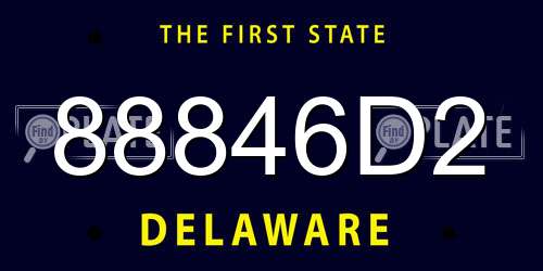 88846D2 Delaware License Plate