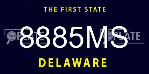 8885MS Delaware License Plate