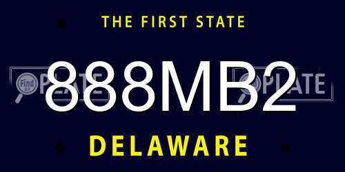 888MB2 Delaware License Plate