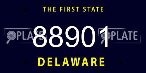 88901 Delaware License Plate