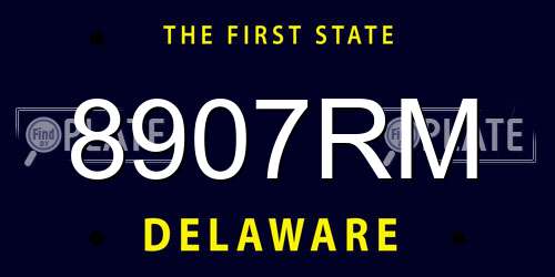 8907RM Delaware License Plate